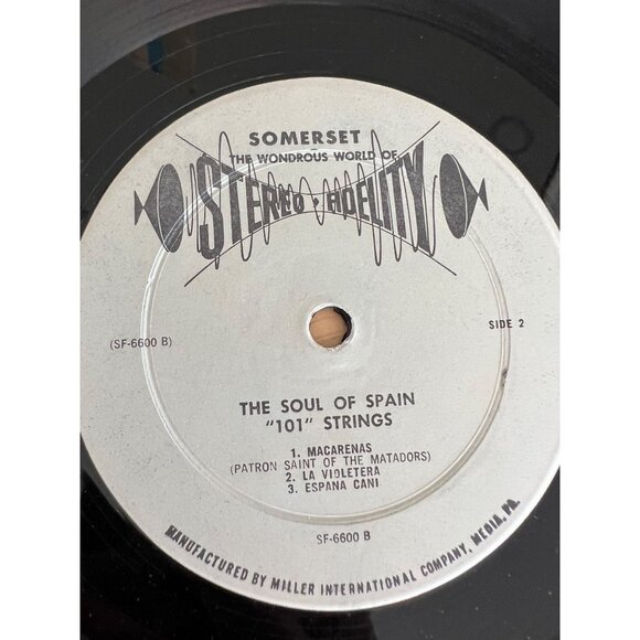 The Soul Of Spain By 101 Strings Vinyl Record SF-6600 Vintage Album - Picture 2 of 4